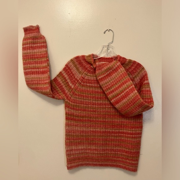 t.la by ANTHROPOLIGIE:size S, horizontal striped: brown, muted peach, red/orange - Picture 2 of 6